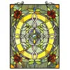 CHLOE Lighting BONICA Tiffany-Style Floral Stained Glass Window Panel 24&#034;...