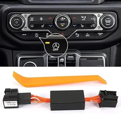 VOFONO Upgrade Auto Start Stop Eliminator Compatible with Jeep Wrangler JL JLU Gladiator 2018-2023 Stop Start Engine System A-Off Delete Disable Canceller Device Cable (Not fit 4XE)