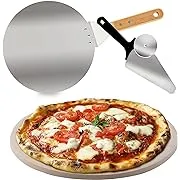 NUWAVE Brick Oven-Style Pizza Kit w/ Pizza Stone, Stainless Steel Peel &amp; Cutter