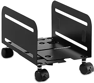 Mount-It! Rolling CPU Stand with Wheels, Heavy Duty Desktop Computer Tower Cart with Ventilation and Adjustable Width from 4.87 to 8.5 Inches, SteelMount-It! Rolling CPU Stand with Wheels, Heavy Duty De…