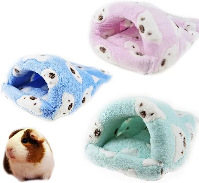 FLAdorepet Rat Hamster House Bed Winter Warm Fleece Small Pet Squirrel Hedgehog Chinchilla Rabbit Guinea Pig Bed House Cage Nest