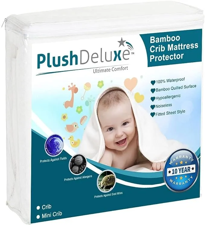 Plush Deluxe Mini Crib Mattress Protector