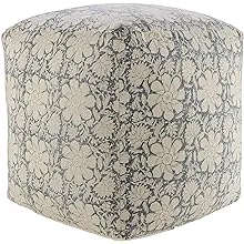 Bohemian Cottage Floral Cube Pouf - Contemporary - Floor Pillows And Poufs - by LR Home | Houzz