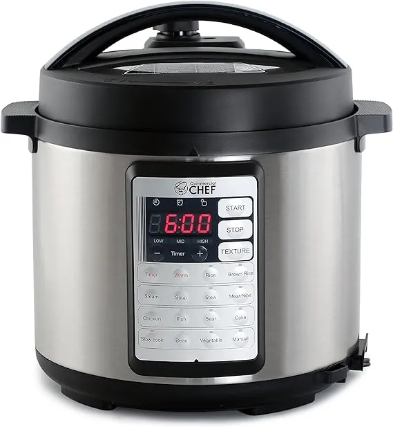 Commercial Chef 13-in-1 6.3-qt. Electric Pressure Cooker Stainless Steel