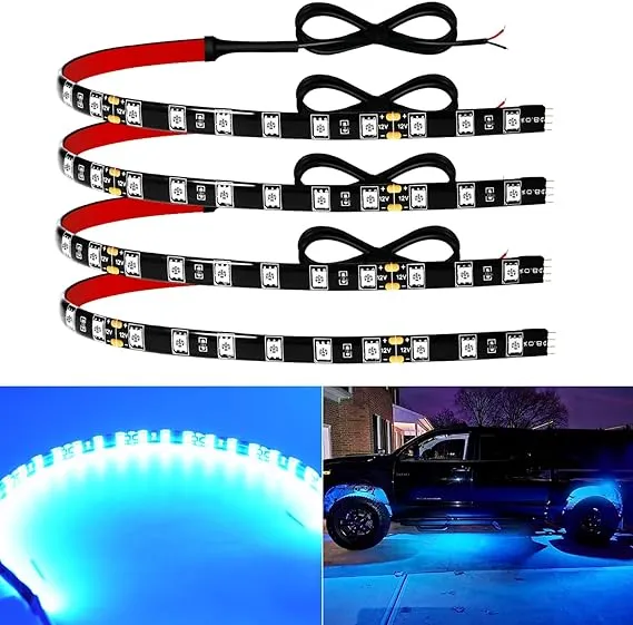 2 Pilot Automotive Blue 12&#034; Flexible Adhesive LED Strip CZ-3143B