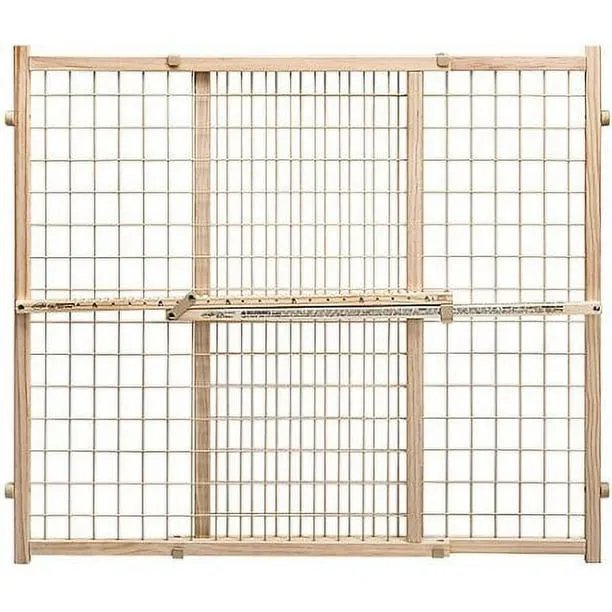 Evenflo Position & Lock Tall & Wide Baby Gate, Pressure-Mounted, Farmhouse Collection