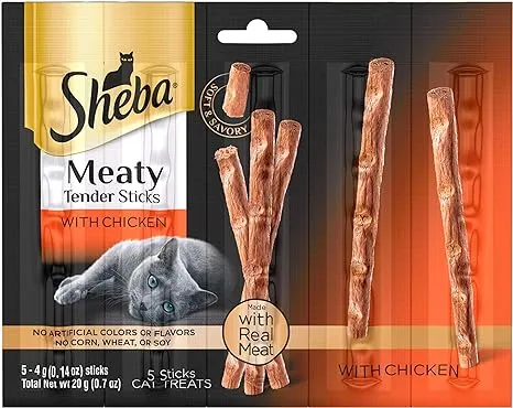 Sheba Meaty Tender Sticks With Chicken Cat Treats