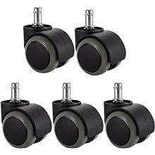 5 Packs  Office Chair Casters Wheels with Universal Standard Size 11mm Stem 