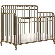 Little Seeds Ivy 3-in-1 Convertible Metal Crib, Nursery Furniture, White 