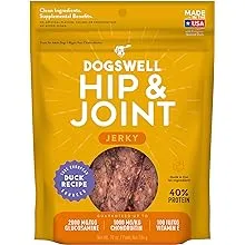 Dogswell Hip Joint Grain Free Duck Jerky Dog Treats, 10 oz