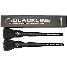 Blackline Car Detail Brushes- Luxury Car Detailing Brush Set for Interior and Exterior - Best Auto Detailing Brushes - Premium Car Detailing Brushes (Ultra Soft Bristles)Blackline Car Detail Brushes- Luxury Car Detailing Brush S…