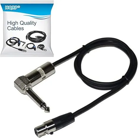 HQRP 4-Pin Mini Connector (TA4F) to Right-Angle 1/4-Inch Connector Instrument Cable