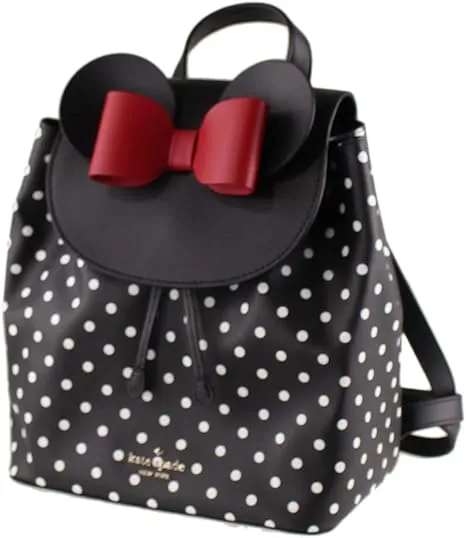 Kate Spade New York x Disney Minnie Mouse Black Polka Dot Leather Backpack