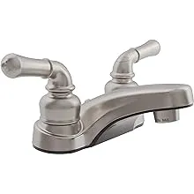 Dura Faucet DF-PL700C-SN RV 2-Hole Bathroom Faucet with Classic 2-Handles