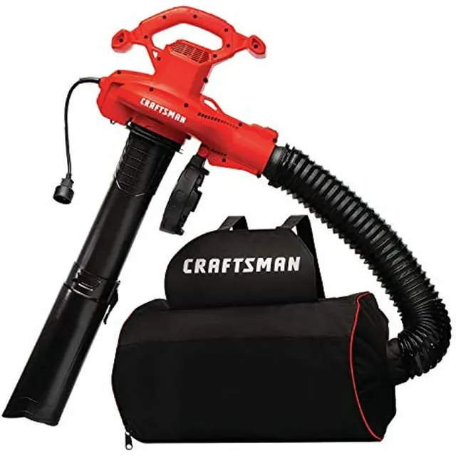 CRAFTSMAN 3-in-1 Leaf Blower, Leaf Vacuum and Mulcher, Up to 260 MPH, 12 Amp, Corded Electric (CMEBL7000)