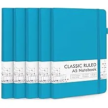 Feela 5 Pack Journal Notebook Bulk for School, Hardcover Business Notebooks ...