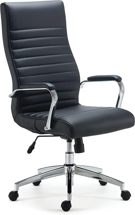 Staples Bentura Bonded Leather Managers Chair, Black (53234)