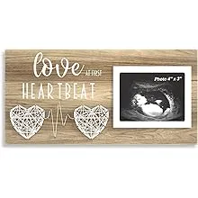 EURSET Baby Sonogram Picture Frame for Standard 4" x 3" Ultrasound Photo - Pregnancy Announcements Ideas - Gender Reveal Baby-Shower Gifts - New Mom Expecting Parents to Be Keepsake GiftEURSET Baby Sonogram Picture Frame for Standard…