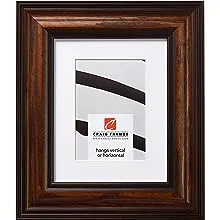 Craig Frames Potomac, 20x24 inch Walnut Brown Picture Frame Matted for A 16x20 Photo, Size: 20 x 24