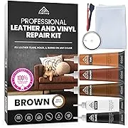 Brown Vinyl Repair Kit - Leather Color Restorer for Couches, Furniture, Car Seats, Purse, Jacket, and More - Advanced Gel, Filler, and Scratch Repair, Easy Match GuideBrown Vinyl Repair Kit - Leather Color Restorer for C…