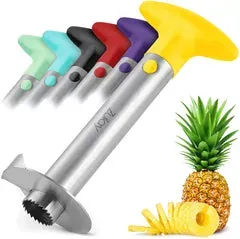 Zulay Kitchen Stainless Steel Pineapple Corer, Yellow, Standard