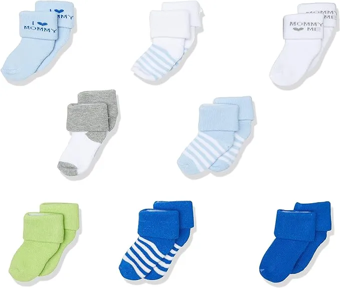 Luvable Friends Unisex Baby Newborn and Baby Terry Socks 0-6 Months Blue Mommy