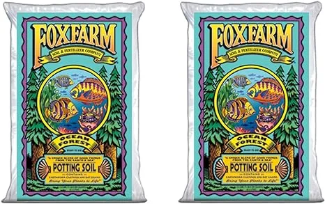 (2) FoxFarm Fx14000 Ocean Forest Garden Potting Soil Bags 6.3-6.8 PH 3 Cu ft