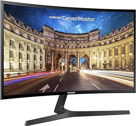 Samsung CF396 Series 24" Curved LED Monitor, High Glossy Black (LC24F396FHNXZA)