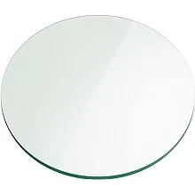 Fab Glass and Mirror Round Glass Table Top Thick Tempered Flat Polish