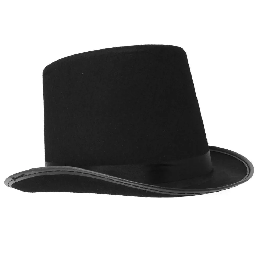 Nicky Bigs Novelties Adult Tall Deluxe Felt Top Hat, One Size