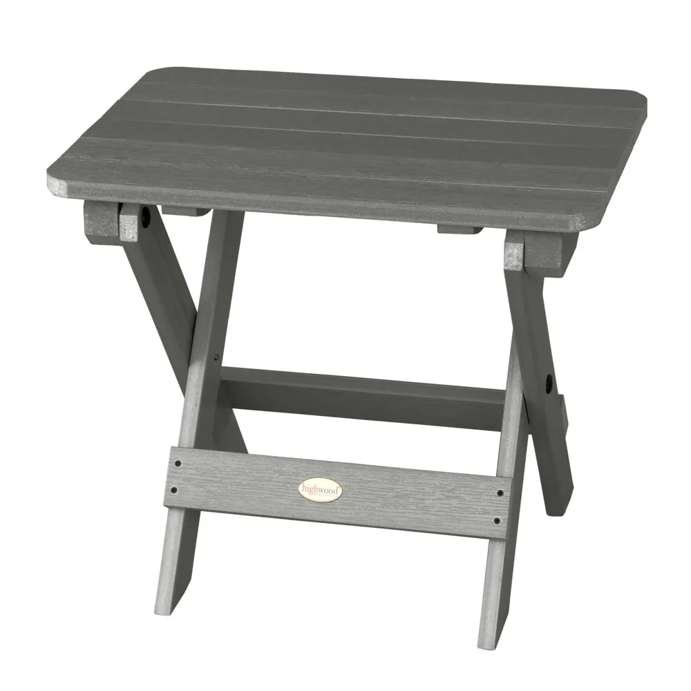 highwood AD-TBS1-BKE Adirondack Folding Side Table, Black