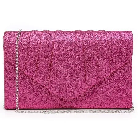 Dasein Women s Evening Bag Pleated Envelope Clutch Handbag Wedding Party Bridal Purse