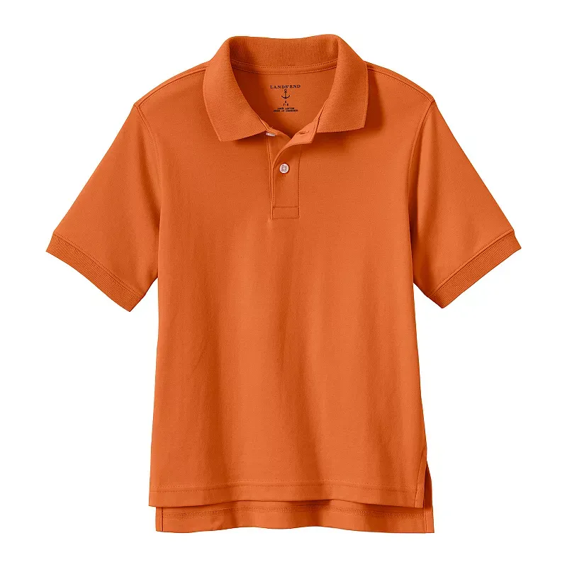 Lands' End School Uniform Kids Short Sleeve Interlock Polo Shirt