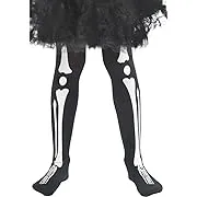 Skeleton Tights Child Black