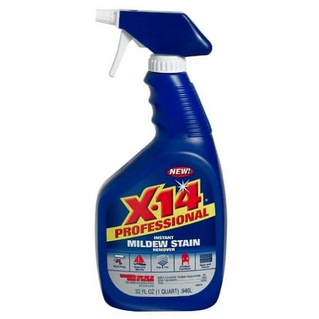 X-14 Professional Instant Mildew Stain Remover, [Non-Aerosol Trigger], 32 OZ