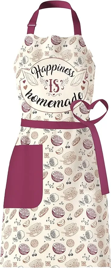 VITA ELEGANTE Waterproof Apron for Women with Large Pocket for Cooking & Baking - Oil and Stain Repellent