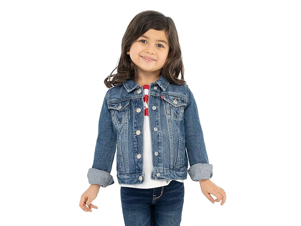 Levi's Girls' Toddler Girls Denim Trucker Jacket - Blue - 4T