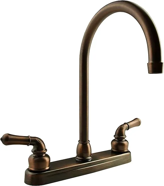 Dura Faucet DF-PK330HC-ORB RV J-Spout Kitchen Sink Faucet (Oil-Rubbed Bronze)