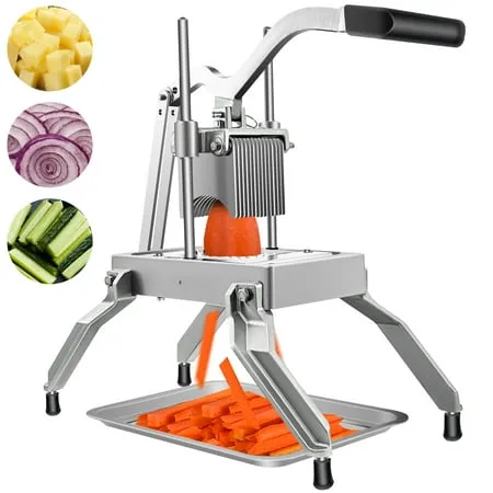 VEVOR Commercial  Fruit Dicer 3/16inch Blade Onion Cutter Heavy  Stainless Steel Removable and Replaceable Kattex Chopper  Slicer, Sliver