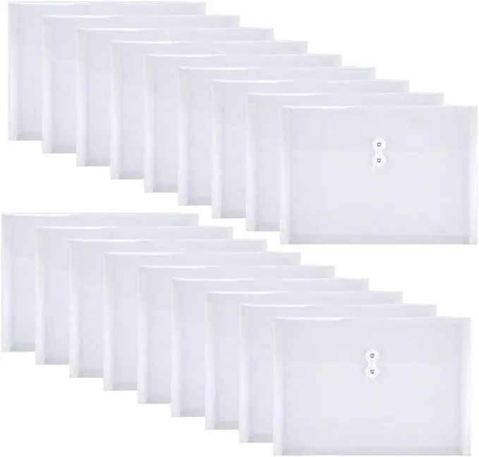 PRIMATCH Legal Size Plastic Filing Envelopes