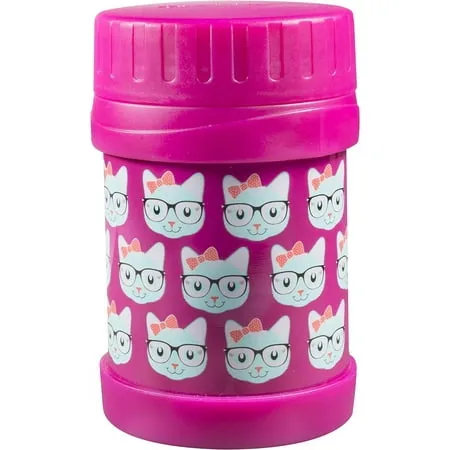 Bentology Stainless Steel Insulated Lunch 13oz Jar for Kids - Kitty - Large