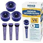 VEVA 6 Pack Premium Vacuum Filter Set for Dyson V6 Series