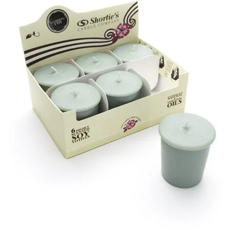 Bayberry Fir Soy Votive Candles - Scented with Natural Fragrance Oils - 6 Green