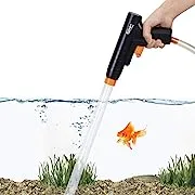 hygger Aquarium Gravel Cleaner, New Quick Water Changer with Air-Pressing Button Fish Tank Sand Cleaner Kit Aquarium Siphon Vacuum Cleaner with Water Hose Controller Clamp