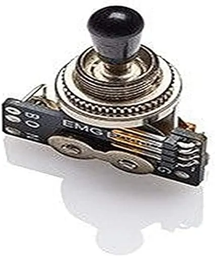 EMG 3-Way Solderless Toggle Switch, Black