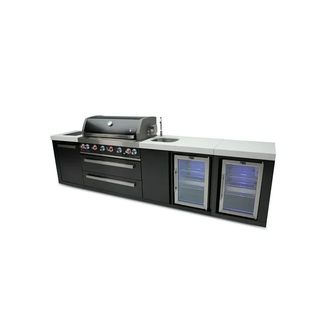 Mont Alpi 805 Black Stainless Steel Island Grill with Beverage Center, MAi805-BSSBEV