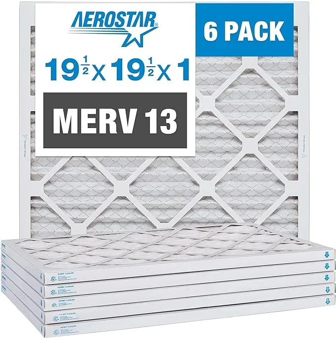 Aerostar 19 1/2x19 1/2x1 MERV 13 Air Filter, 6 Pack (19 1/2" x 19 1/2" x 3/4")  | eBay