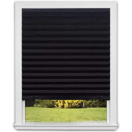 Redi Shade No Tools Original Blackout Pleated Paper Shade Black, 36 in x 72 in, 6 Pack