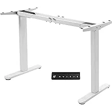 VIVO Electric Stand Up Desk Frame, DIY Workstation, Frame Only, Dual Motor Ergonomic Standing Height Adjustable Base with Memory Controller, Black, DESK-E-200B