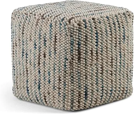 Zoey Woven Cube Pouf - Contemporary - Floor Pillows And Poufs - by Simpli Home Ltd. | Houzz